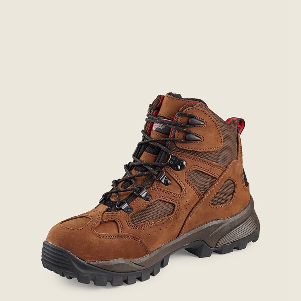 Red Wing Hiking Boots Brown - Mens Truhiker - 6-inch Waterproof Safety Toe - 0635-ESUCL